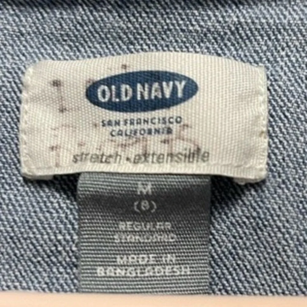 Old Navy Denim Jacket Kids Medium 8 Blue Medium Wash Stretch Trucker Jean‎ Coat